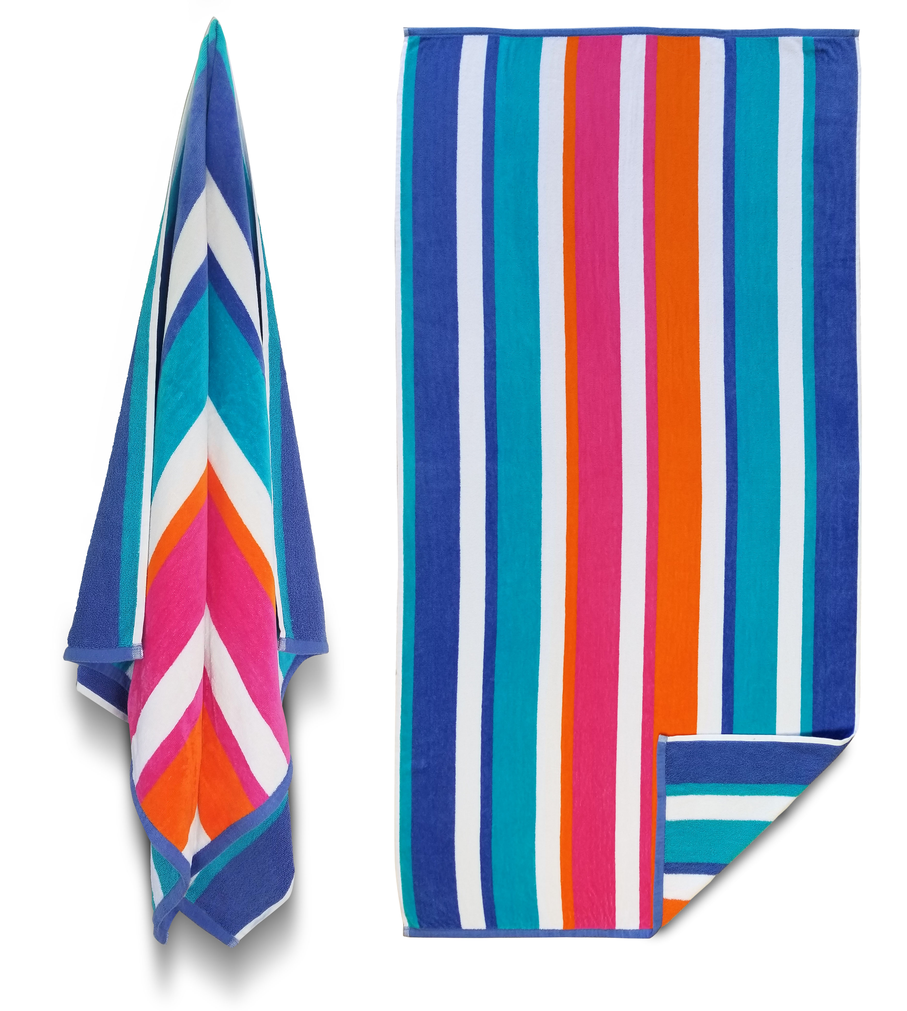 32x63 Terry Beach Towels Cotton Velour Maya Island Joy Exclusive Multicolor 